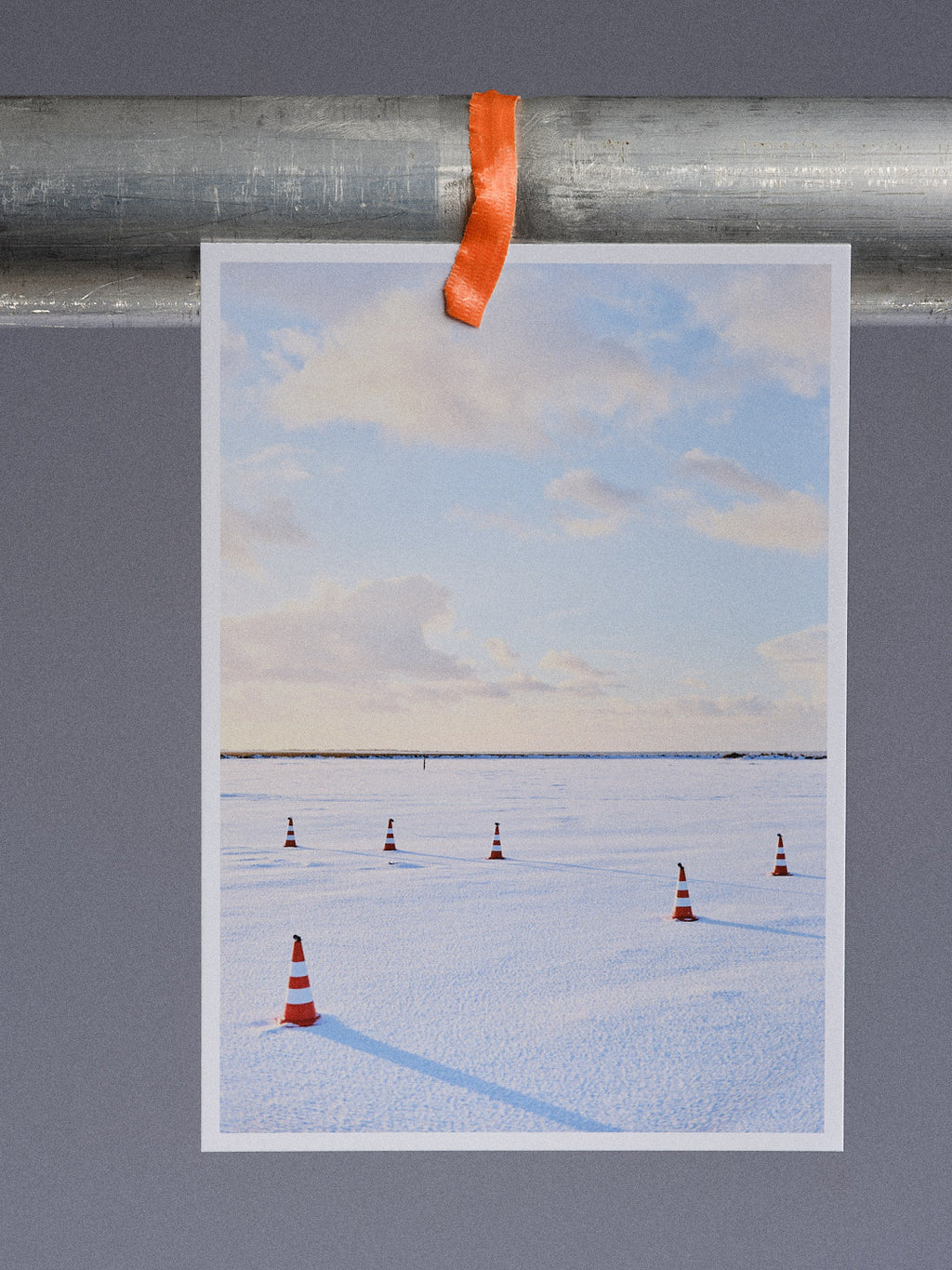 Postkarte: Hütchen im Schnee (Harlesiel)