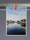 Postkarte: Brackwasser mit Museumshafen (Carolinensiel)